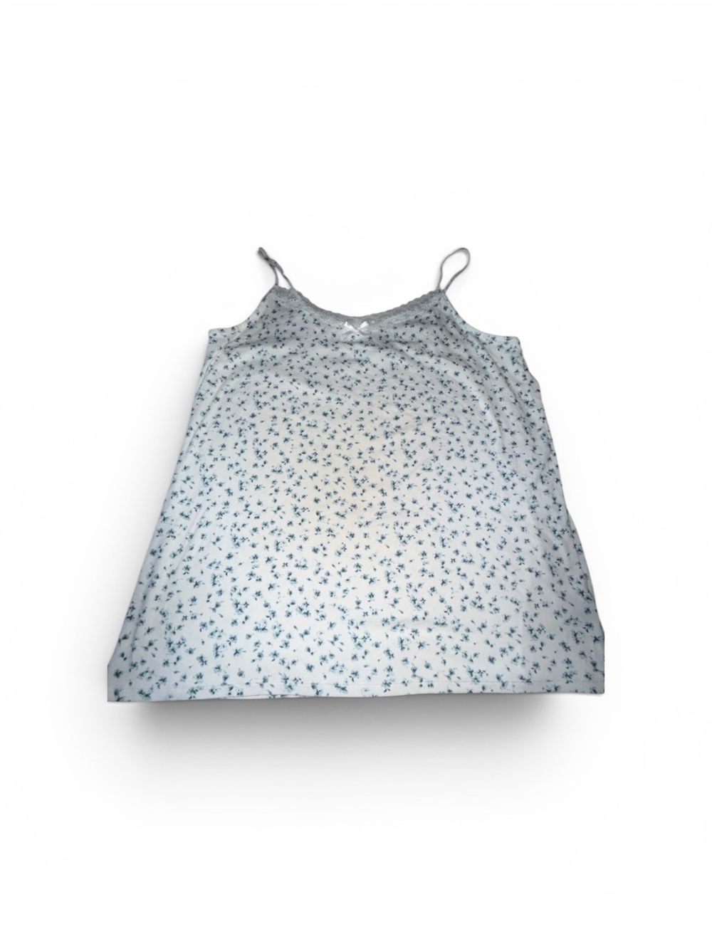 torrid White Cami with Tiny Blue Floral Print